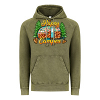 Vintage Olive happy camper Vintage Hoodie - Zillion Design Studio