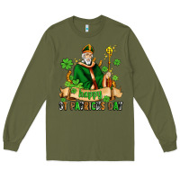 Army Green happy st patricks day with st patricks Long Sleeve Tee - AdoDesignShop