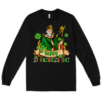 Black happy st patricks day with st patricks Long Sleeve Tee - AdoDesignShop