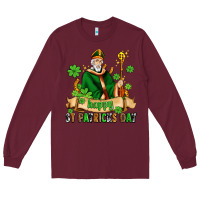 Burgundy happy st patricks day with st patricks Long Sleeve Tee - AdoDesignShop