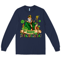 Navy happy st patricks day with st patricks Long Sleeve Tee - AdoDesignShop