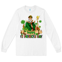 White happy st patricks day with st patricks Long Sleeve Tee - AdoDesignShop