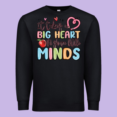 It Takes A Big Heart For Shape Little Minds Premium Sweatshirt Designed By Maliassmallbusiness