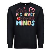 Black it takes a big heart for shape little minds Premium Sweatshirt - MaliasSmallBusiness