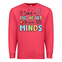 Cardinal it takes a big heart for shape little minds Premium Sweatshirt - MaliasSmallBusiness