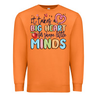 Carrot it takes a big heart for shape little minds Premium Sweatshirt - MaliasSmallBusiness