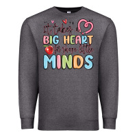 Charcoal Heather it takes a big heart for shape little minds Premium Sweatshirt - MaliasSmallBusiness