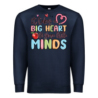 Navy it takes a big heart for shape little minds Premium Sweatshirt - MaliasSmallBusiness