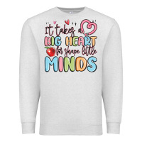 Oatmeal Heather it takes a big heart for shape little minds Premium Sweatshirt - MaliasSmallBusiness