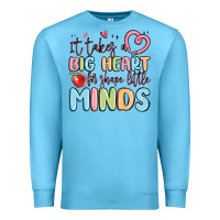 Ocean Blue it takes a big heart for shape little minds Premium Sweatshirt - MaliasSmallBusiness