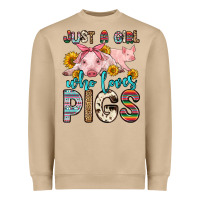 Just A Girl Who Loves Pigs Heavyweight Sweatshirt | Teevron