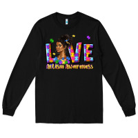 Black love autism awareness Long Sleeve Tee - JahusDesignShop