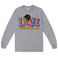 Heather Grey love autism awareness Long Sleeve Tee - JahusDesignShop