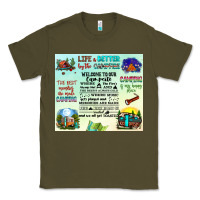 Army Green life is better by the campfire Classic Tee - JahusDesignShop