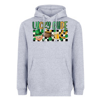 Heather Grey lucky dude Heavyweight Hoodie - MaliasSmallBusiness