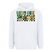 White lucky dude Heavyweight Hoodie - MaliasSmallBusiness
