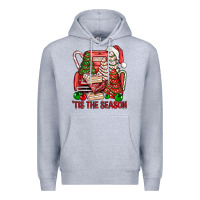 Heather Grey Tis The Season Christmas Cakes Truck Premium Hoodie - BundleAndBundleShop