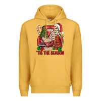 Mustard Tis The Season Christmas Cakes Truck Premium Hoodie - BundleAndBundleShop
