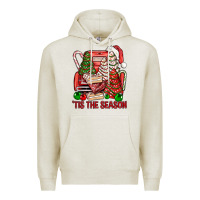Oatmeal Heather Tis The Season Christmas Cakes Truck Premium Hoodie - BundleAndBundleShop