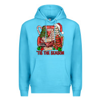 Ocean Blue Tis The Season Christmas Cakes Truck Premium Hoodie - BundleAndBundleShop