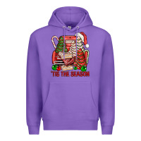 Purple Tis The Season Christmas Cakes Truck Premium Hoodie - BundleAndBundleShop