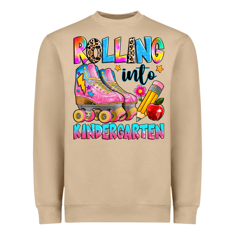 Rolling Into Kindergarten Grade Heavyweight Sweatshirt by texasbilliewilder | Teevron