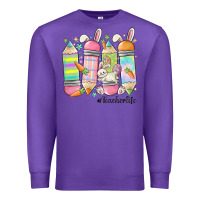 Purple teaching my favorite peeps Premium Sweatshirt - MaliasSmallBusiness