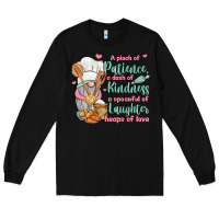 Black a pinch of patience a dash of kindness a spoonful Long Sleeve Tee - JahusDesignShop