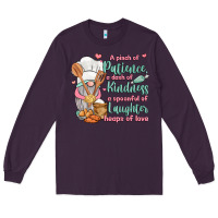 Plum a pinch of patience a dash of kindness a spoonful Long Sleeve Tee - JahusDesignShop