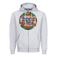Heather Grey american babe Zipper Hoodie - Artiststas