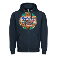 Navy american babe Zipper Hoodie - Artiststas