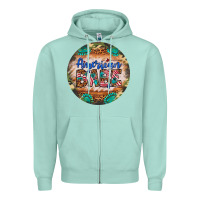 Seafoam american babe Zipper Hoodie - Artiststas