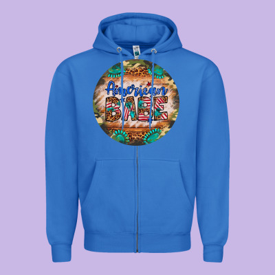 American Babe Zipper Hoodie Designed By Artiststas