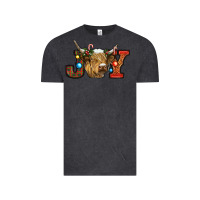 Vintage Black christmas joy cow Vintage Tee - RanaPortraitStore