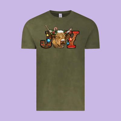 Christmas Joy Cow Vintage Tee Designed By Ranaportraitstore