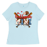 Baby Blue ballpark mini Ladies Tee - AdoDesignShop