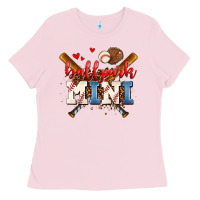 Bubblegum Pink ballpark mini Ladies Tee - AdoDesignShop