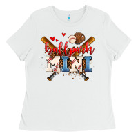 White ballpark mini Ladies Tee - AdoDesignShop