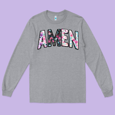 Amen Long Sleeve Tee Designed By Jahusdesignshop