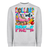 Heather Grey rolling into pre k grade Heavyweight Sweatshirt - texasbilliewilder