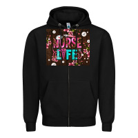 Black nurse life with pearls Zipper Hoodie - AdoDesignShop