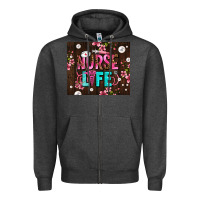 Charcoal Heather nurse life with pearls Zipper Hoodie - AdoDesignShop