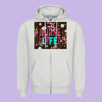 Nurse Life With Pearls Zipper Hoodie Designed By Adodesignshop