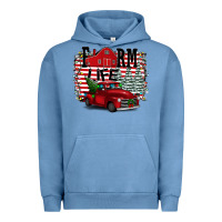 Pigment Pebble Blue Farm Life Christmas Urban Hoodie - Bettercallsaul
