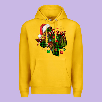 Christmas Western Texas Map Premium Hoodie Designed By Bundleandbundleshop