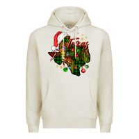 Oatmeal Heather Christmas Western Texas Map Premium Hoodie - BundleAndBundleShop