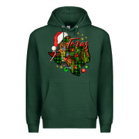 Sports Green Christmas Western Texas Map Premium Hoodie - BundleAndBundleShop