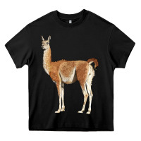 Black guanaco llama Heavy Core Tee - LillyAllenDesigns