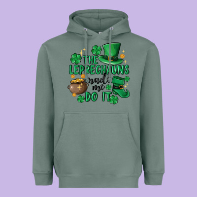 The Leprechauns Made Me Do It Heavyweight Hoodie Designed By Maliassmallbusiness