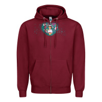 Burgundy nurse and elements Zipper Hoodie - AdoDesignShop